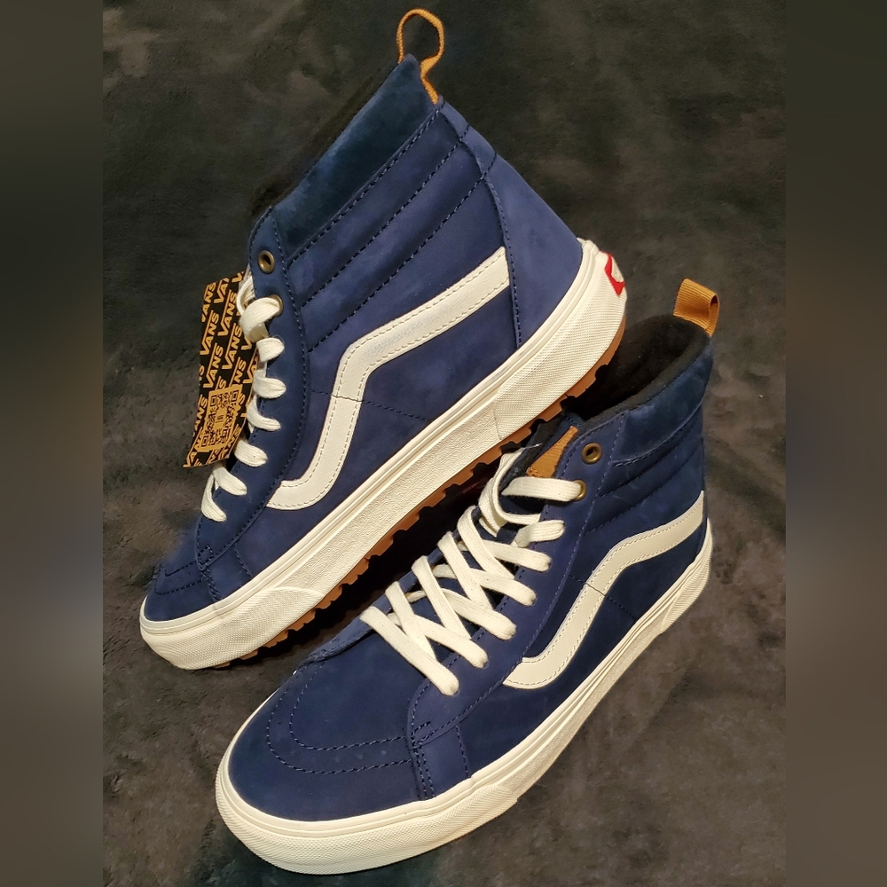 VANS SK8-HI MTE-1 Shoes Navy Blue White Gum VN0A5HZYA07 Men's Size 11